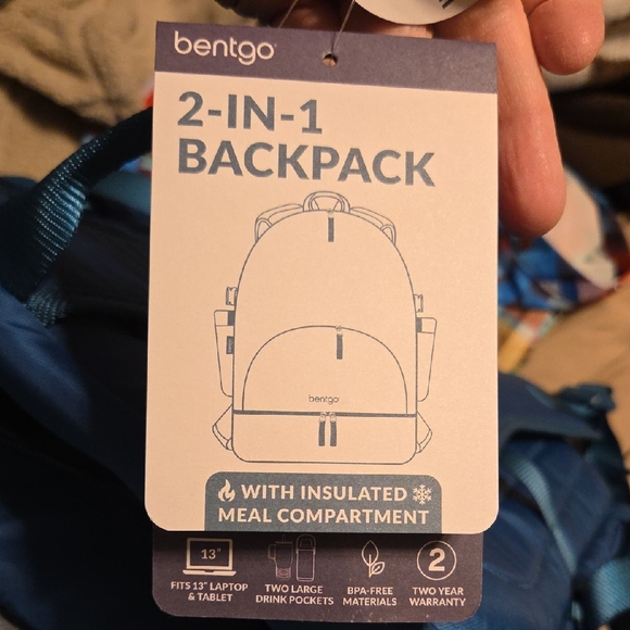 Navy Men's Backpack - Picture 2 of 5